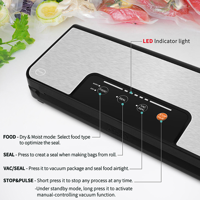 YUMYTH – Machine à emballer Sous Vide domestique, avec rouleau de découpe intégrée, pour le stockage des aliments, T285 YUMYTH – Machine à emballer Sous Vide domestique, avec rouleau de découpe intégrée, pour le stockage des aliments, T285
