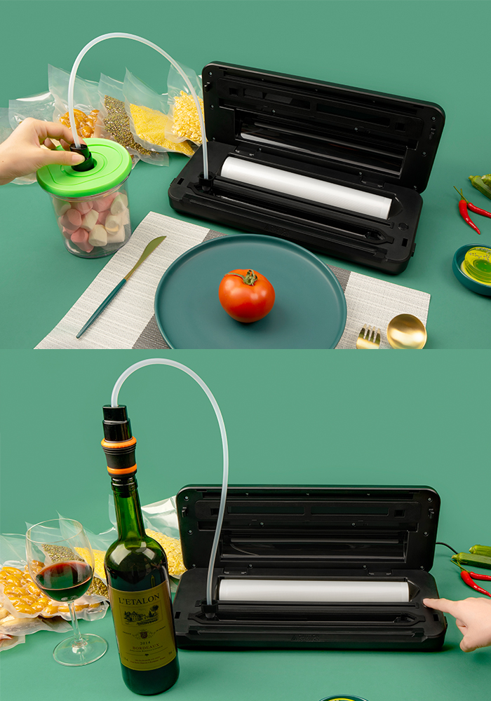 YUMYTH – Machine à emballer Sous Vide domestique, avec rouleau de découpe intégrée, pour le stockage des aliments, T285 YUMYTH – Machine à emballer Sous Vide domestique, avec rouleau de découpe intégrée, pour le stockage des aliments, T285