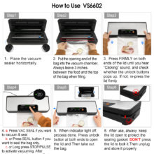 YUMYTH – Machine à emballer Sous Vide domestique, avec rouleau de découpe intégrée, pour le stockage des aliments, T285