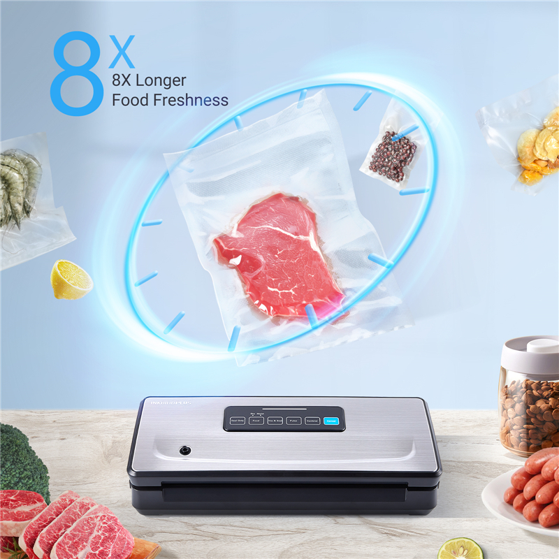 INKBIRD – machine à emballer sous vide, Modes sec/humide/impulsion/boîte, fermeture à glissière, pour conserver les aliments, appareil de cuisine