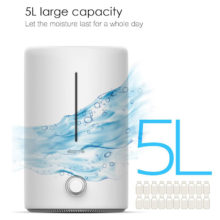 Deerma – humidificateur d'air F628W 5L, vaporisateur de brume silencieuse, diffuseur de parfum, humidificateur ultrasonique pour la maison et le bureau