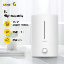Deerma – humidificateur d'air F628W 5L, vaporisateur de brume silencieuse, diffuseur de parfum, humidificateur ultrasonique pour la maison et le bureau