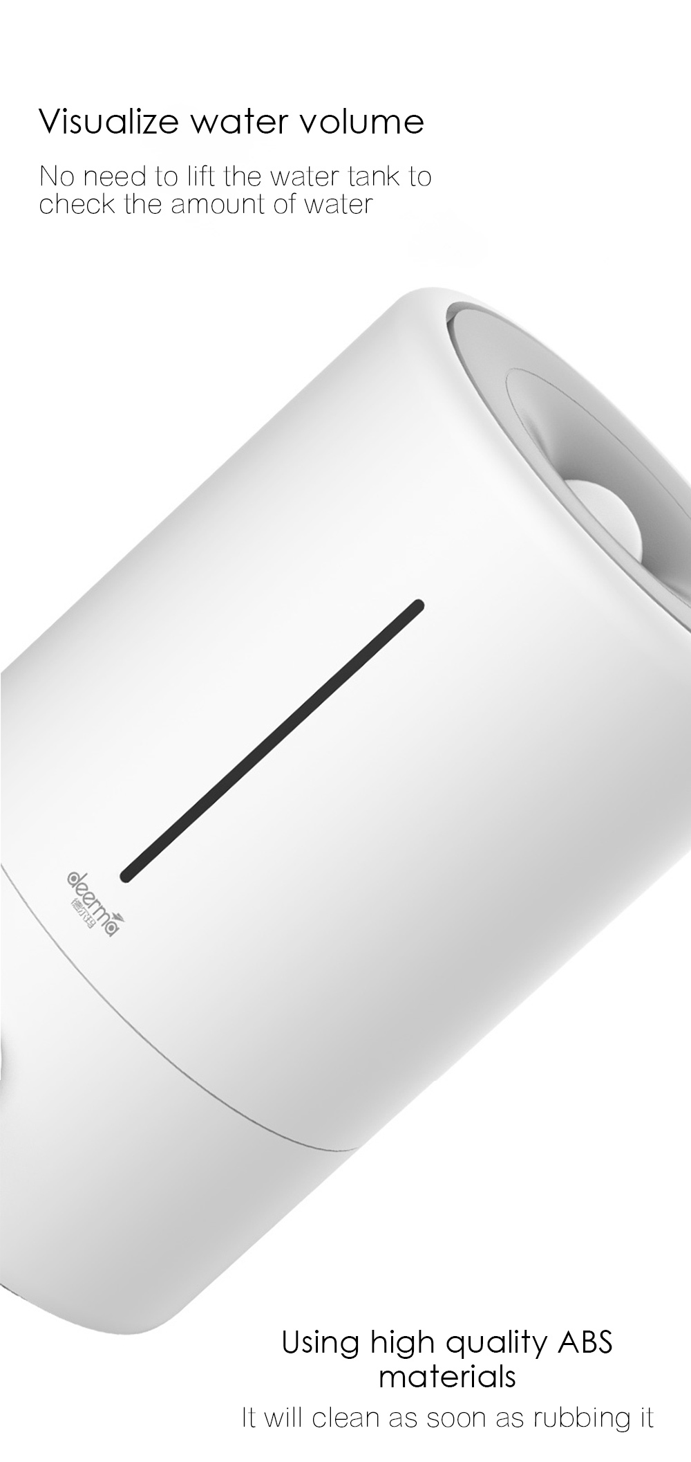 Deerma – humidificateur d'air F628W 5L, vaporisateur de brume silencieuse, diffuseur de parfum, humidificateur ultrasonique pour la maison et le bureau Deerma – humidificateur d'air F628W 5L, vaporisateur de brume silencieuse, diffuseur de parfum, humidificateur ultrasonique pour la maison et le bureau