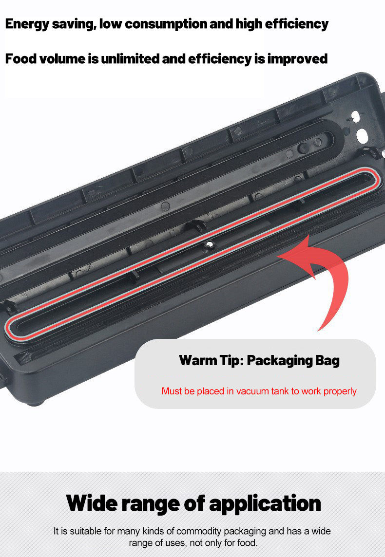Machine à emballer sous-vide pour aliments, 220V/110V, avec 10 sacs offerts, appareil d'emballage domestique noir