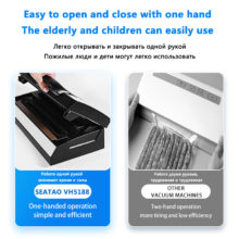 Seatao – Machine à emballer sous-vide commerciale VH5188, scelleuse automatique multifonction pour aliments, avec stockage de rouleaux intégrés et coupe