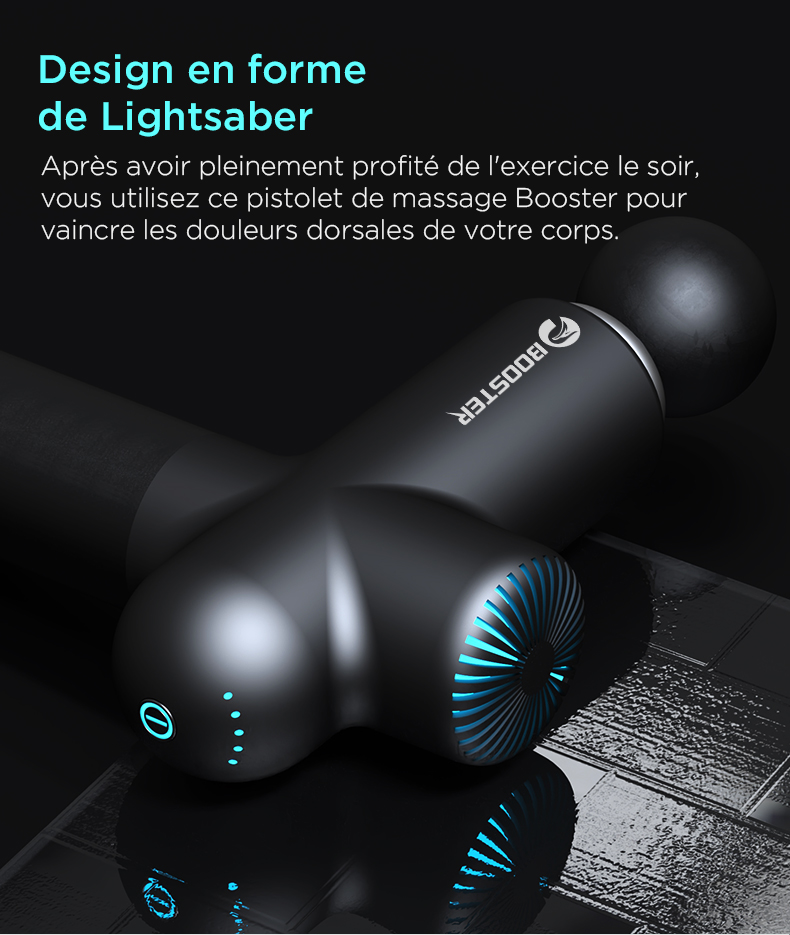 Pistolet de massage électrique Booster pour le cou Pistolet pour le Smart Hit fascia pour le massage du corps Détente Fitness Soulagement des douleurs musculaires