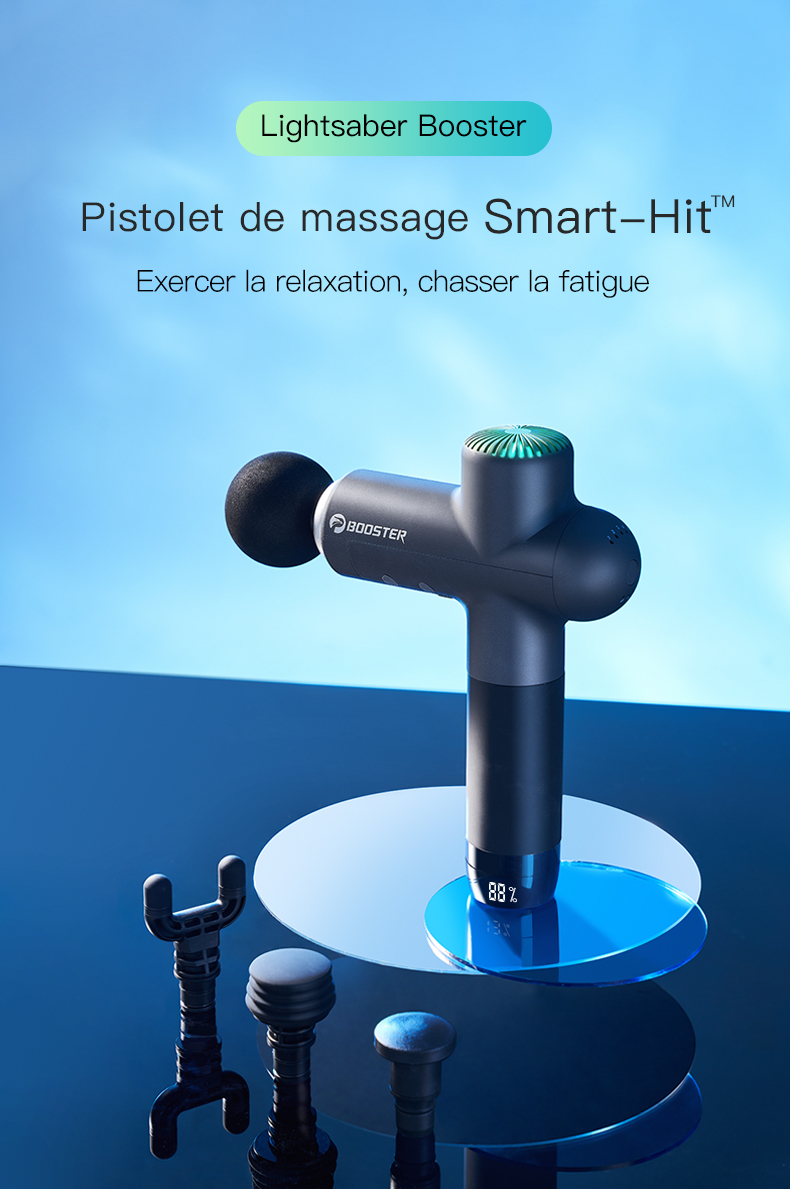 Pistolet de massage électrique Booster pour le cou Pistolet pour le Smart Hit fascia pour le massage du corps Détente Fitness Soulagement des douleurs musculaires