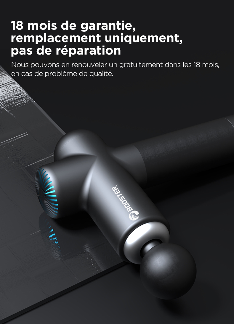 Pistolet de massage électrique Booster pour le cou Pistolet pour le Smart Hit fascia pour le massage du corps Détente Fitness Soulagement des douleurs musculaires