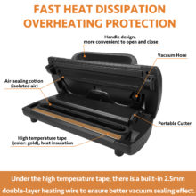 Vakumar – machine à emballer sous-vide à poignée VH3206, appareil multifonction automatique pour la conservation des aliments
