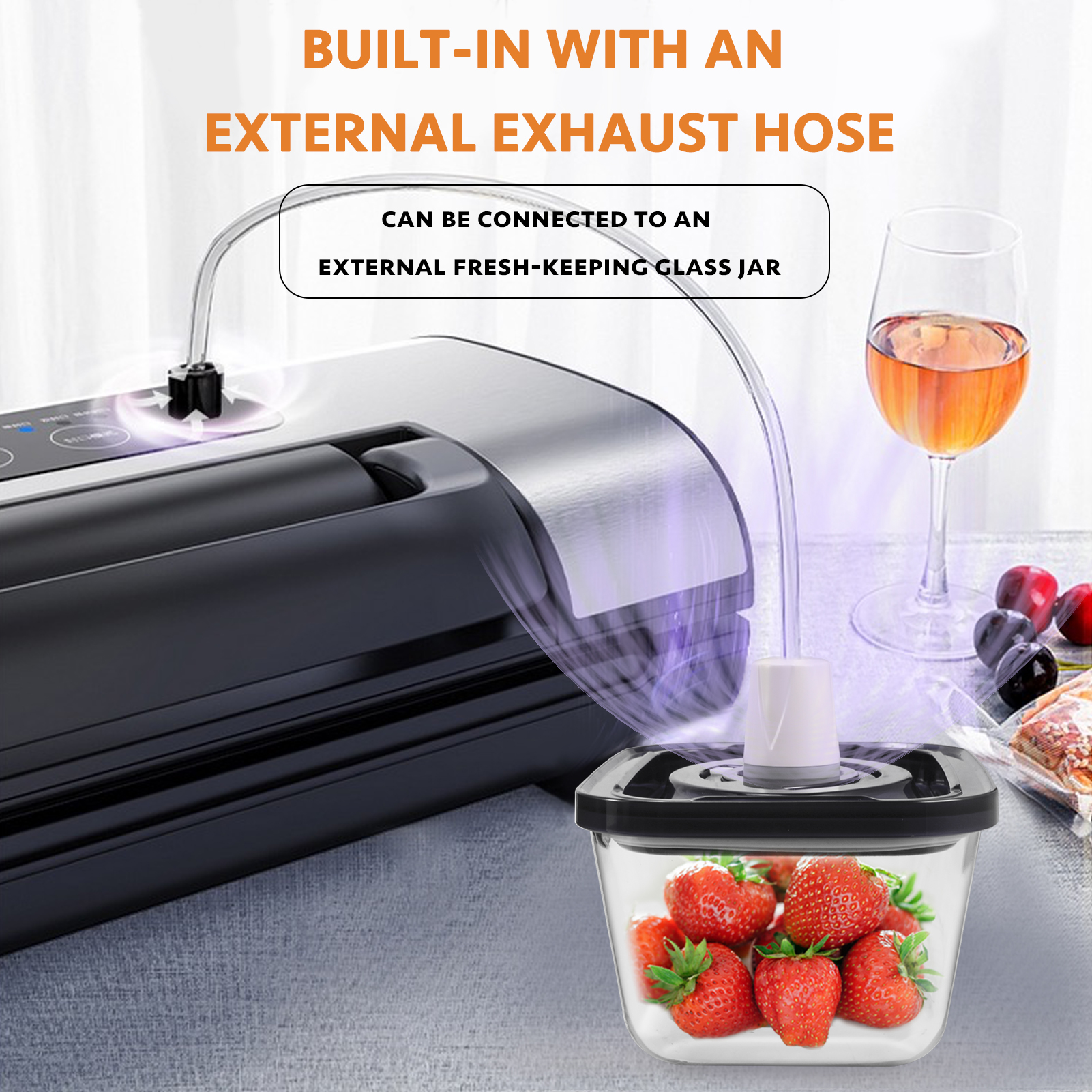 Vakumar – machine à emballer sous-vide à poignée VH3206, appareil multifonction automatique pour la conservation des aliments