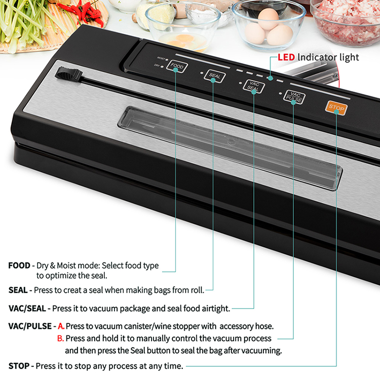 LAIMENG – Machine d'emballage Sous Vide, pour le stockage des aliments, emballage Sous Vide domestique, rouleaux de sacs Sous Vide S293 LAIMENG – Machine d'emballage Sous Vide, pour le stockage des aliments, emballage Sous Vide domestique, rouleaux de sacs Sous Vide S293