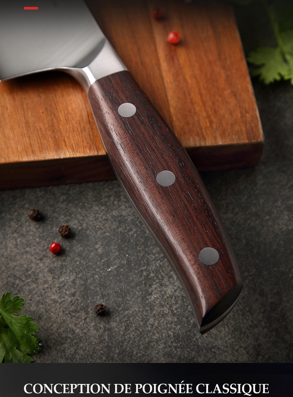 XINZUO couteau de Chef utilitaire de haute qualité 3.5 + 5 + 8 + 8 + 8 "Paring Cleaver allemagne 1.4116 acier inoxydable 1 pièce 5 pièces ensembles de couteaux de cuisine