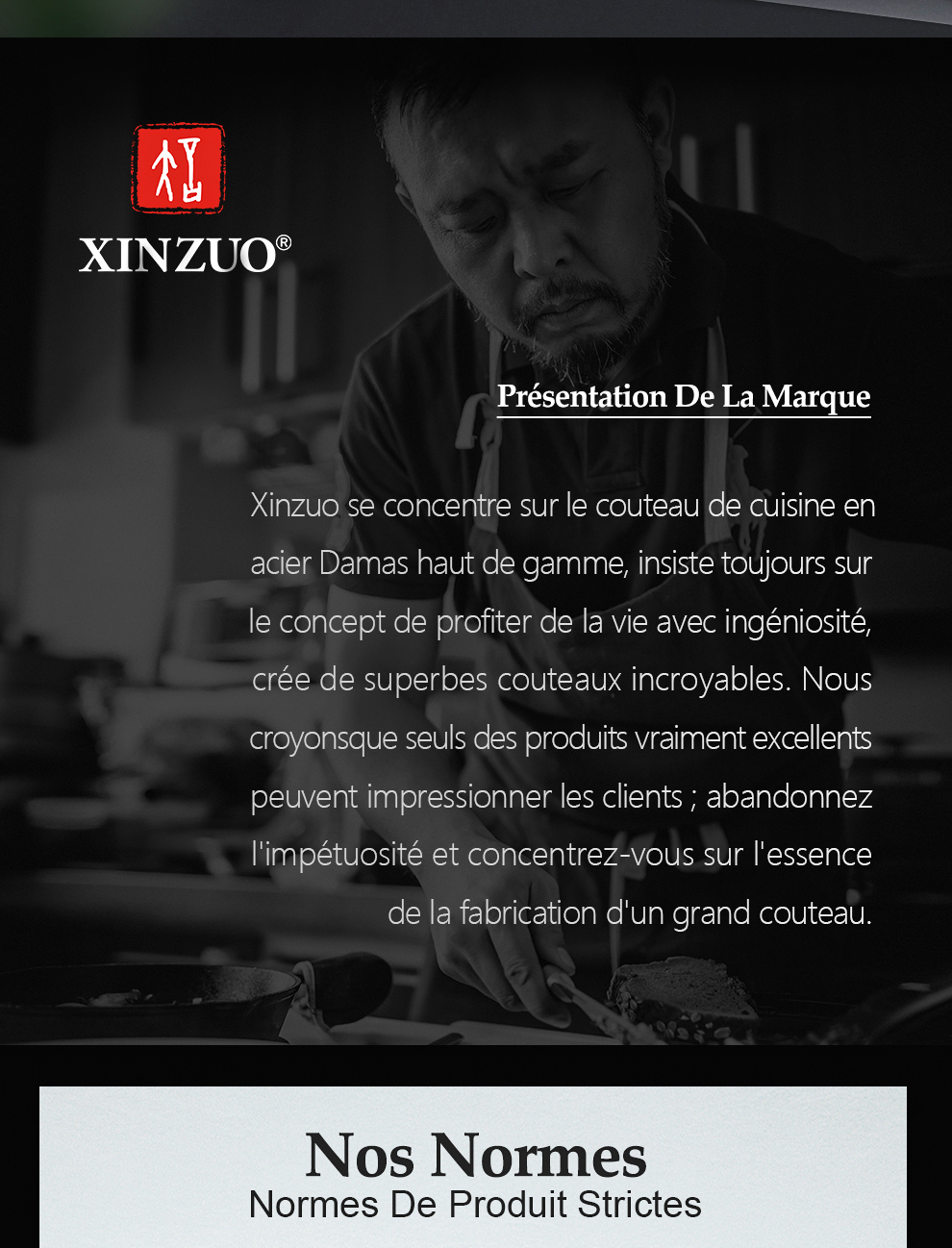 XINZUO couteau de Chef utilitaire de haute qualité 3.5 + 5 + 8 + 8 + 8 "Paring Cleaver allemagne 1.4116 acier inoxydable 1 pièce 5 pièces ensembles de couteaux de cuisine