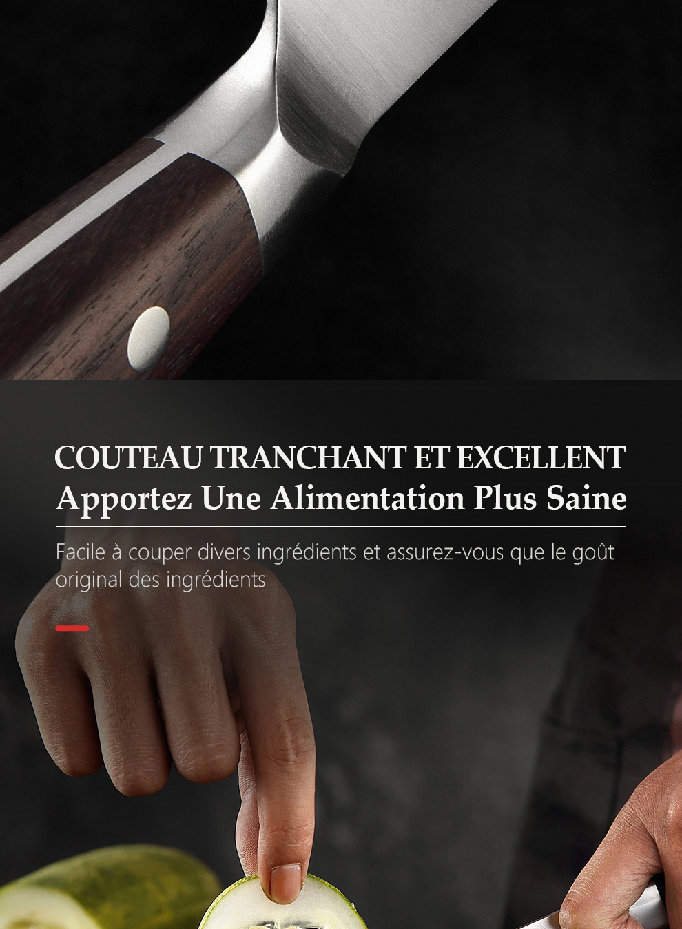 XINZUO couteau de Chef utilitaire de haute qualité 3.5 + 5 + 8 + 8 + 8 "Paring Cleaver allemagne 1.4116 acier inoxydable 1 pièce 5 pièces ensembles de couteaux de cuisine