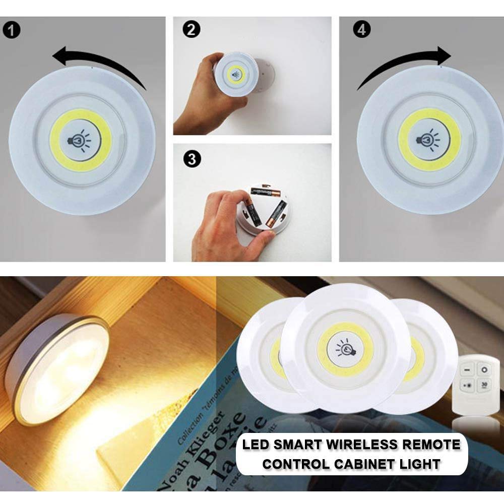 Télécommande Sans Fil intelligente Dimmable Lumière de Nuit Décoratif Cuisine Placard Escalier Couloir Salle De Bain Éclairage Mini LED Lumières