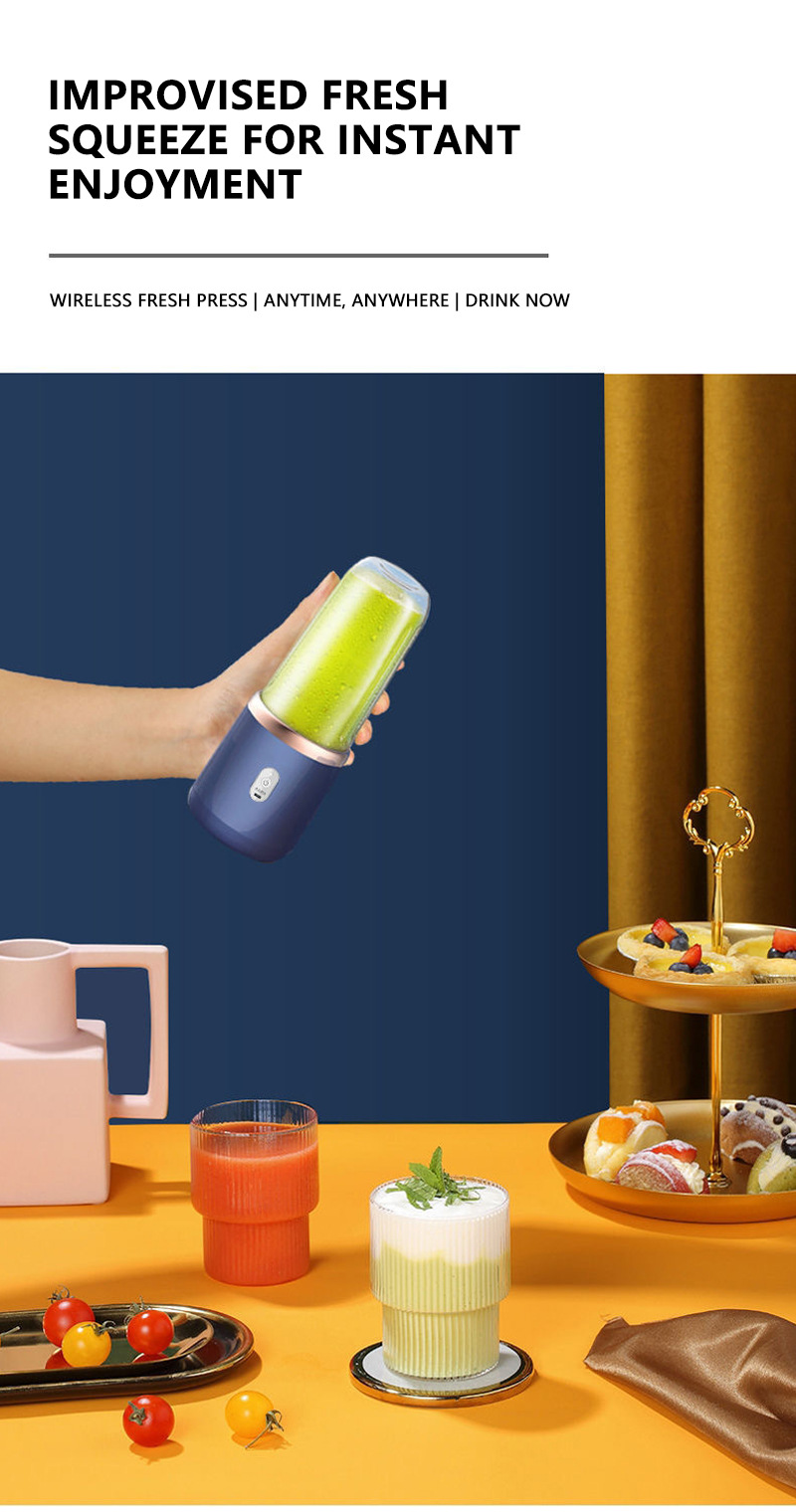 Presse-agrumes électrique Portable à 6 lames, petit presse-agrumes électrique automatique pour fruits, mélangeur de Smoothie, outil de cuisine, robot culinaire