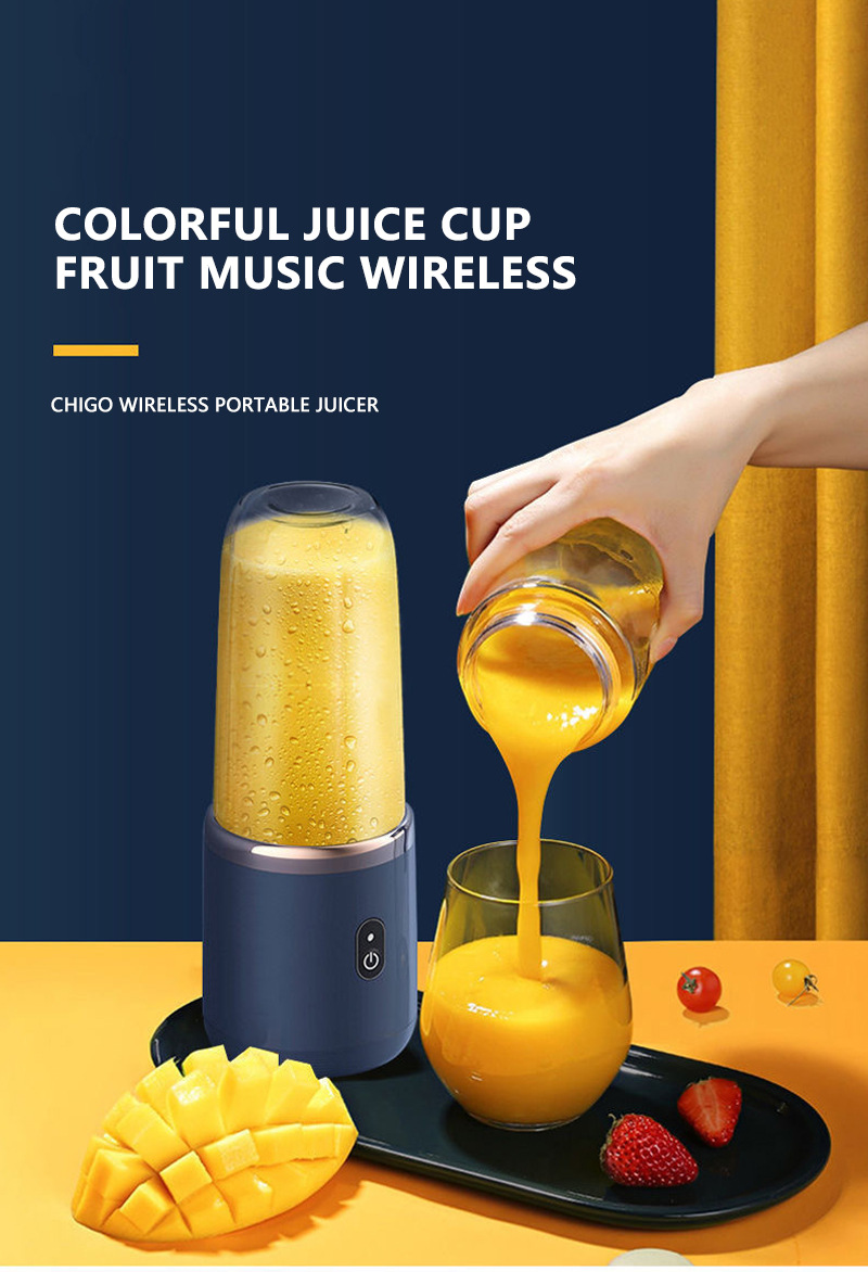 Presse-agrumes électrique Portable à 6 lames, petit presse-agrumes électrique automatique pour fruits, mélangeur de Smoothie, outil de cuisine, robot culinaire