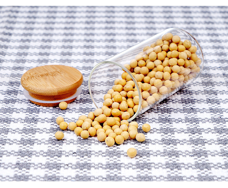 Bocal à bonbons, biscuits et épices en verre, récipient Mason à couvercle en bambou, vente en gros