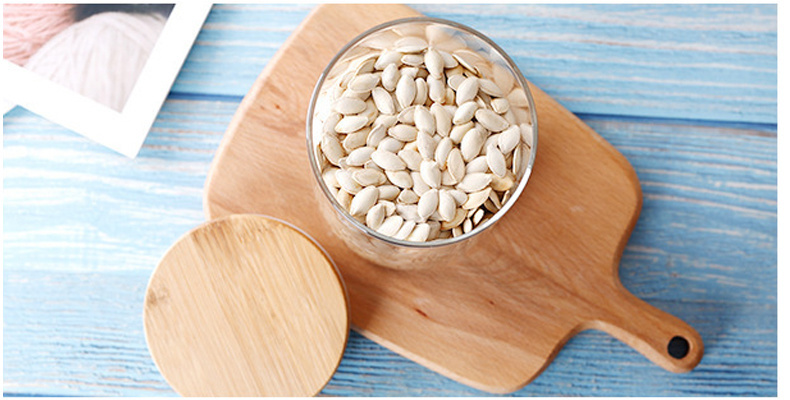 Bocal à bonbons, biscuits et épices en verre, récipient Mason à couvercle en bambou, vente en gros