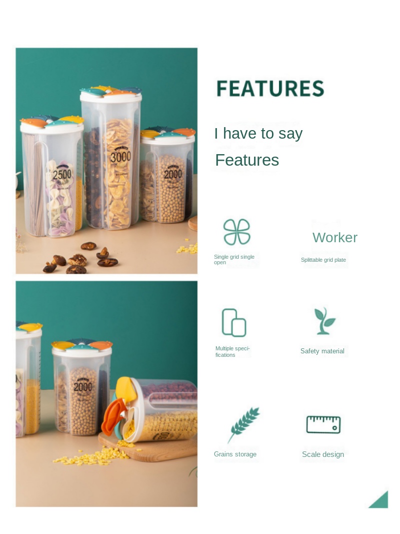 Grand récipient de stockage des aliments, tonneaux de riz rotatifs à 360 °, distributeur de céréales scellé, réservoir de riz, boîte de Grain, conteneur de stockage de cuisine Grand récipient de stockage des aliments, tonneaux de riz rotatifs à 360 °, distributeur de céréales scellé, réservoir de riz, boîte de Grain, conteneur de stockage de cuisine