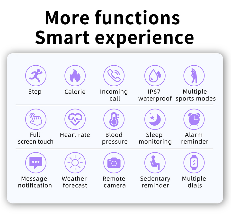 Montre connectée de Sport pour hommes et femmes, étanche IP67, avec écran tactile, Bluetooth, pour Android et IOS, 2022 Montre connectée de Sport pour hommes et femmes, étanche IP67, avec écran tactile, Bluetooth, pour Android et IOS, 2022