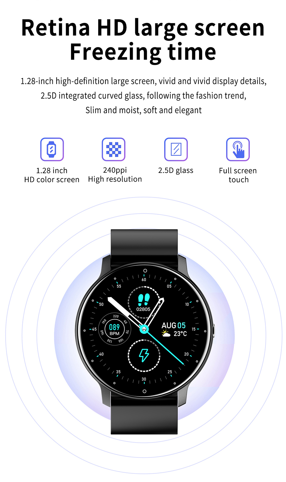 Montre connectée de Sport pour hommes et femmes, étanche IP67, avec écran tactile, Bluetooth, pour Android et IOS, 2022 Montre connectée de Sport pour hommes et femmes, étanche IP67, avec écran tactile, Bluetooth, pour Android et IOS, 2022