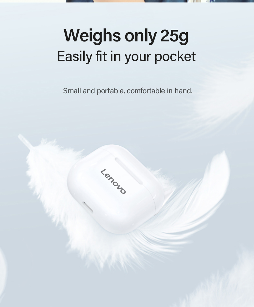 Lenovo – écouteurs sans fil Bluetooth LP40 TWS, commande tactile, casque d'écoute stéréo pour téléphone Android