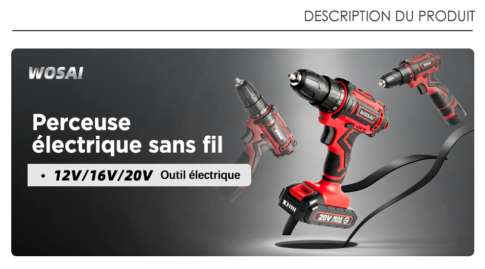 12V 16V 20V tournevis électrique
