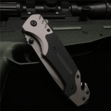 23CM (9 ') 58HRC couteau pliant coupe-tuyau couteaux de poche G10 manche tactique en plein air survie Combat EDC chasse couteaux pliants