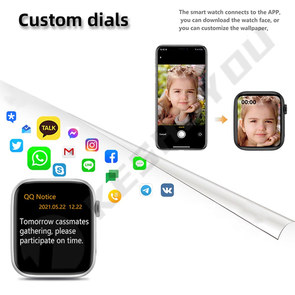 Montre connectée 8 Pro pour hommes et femmes, moniteur d'activité physique, avec écran HD, pour téléphones Android et Apple PK i8 pro max Montre connectée 8 Pro pour hommes et femmes, moniteur d'activité physique, avec écran HD, pour téléphones Android et Apple PK i8 pro max