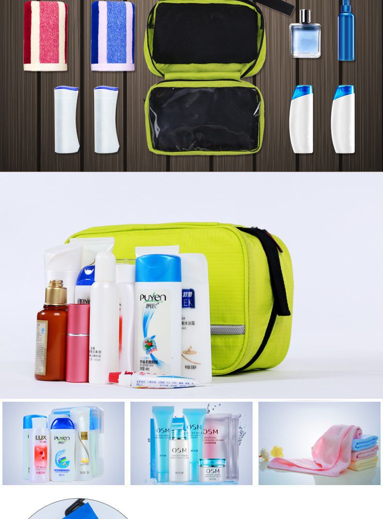 Trousse de Toilette à Suspendre pour Homme et Femme Kit Organisateur de Lavage, Sac de Voyage, pour Maquillage et Cosmétiques, Pochon de Douche à Crochet Robuste