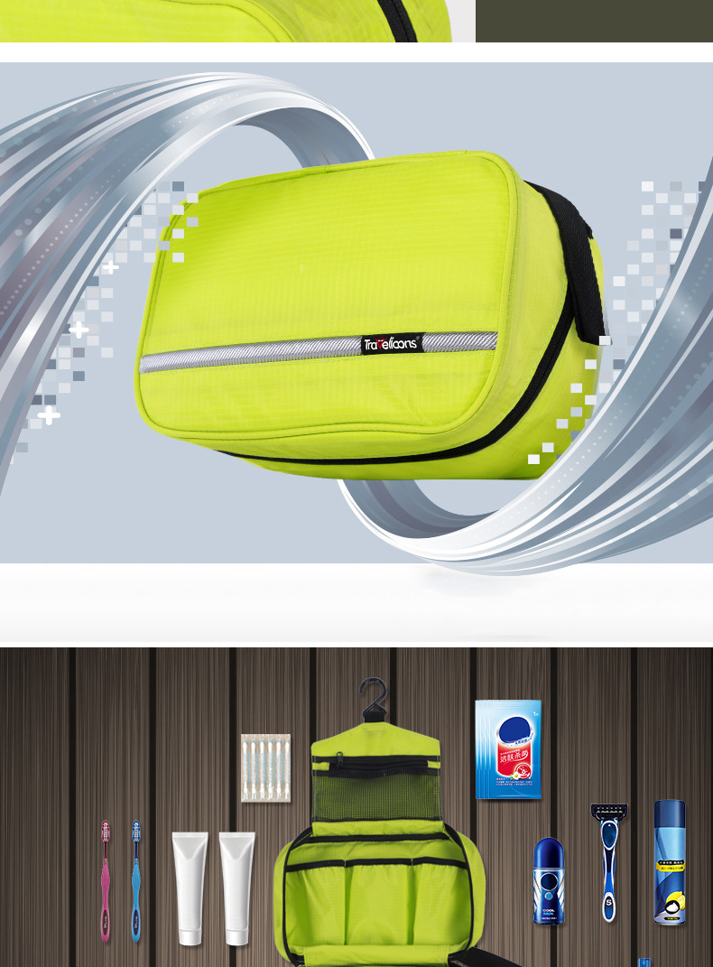 Trousse de Toilette à Suspendre pour Homme et Femme Kit Organisateur de Lavage, Sac de Voyage, pour Maquillage et Cosmétiques, Pochon de Douche à Crochet Robuste