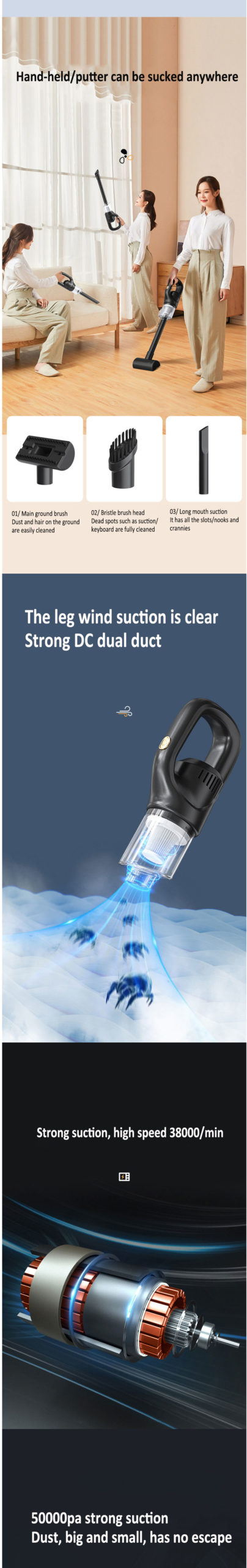 Xiaomi – Mini aspirateur de voiture