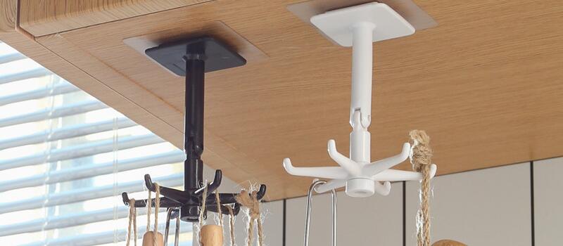 Crochets adhésifs multi-usages, support de rangement mural pour balai, crochet de cintre pour brosse à balai, crochets solides pour la cuisine et la salle de bains