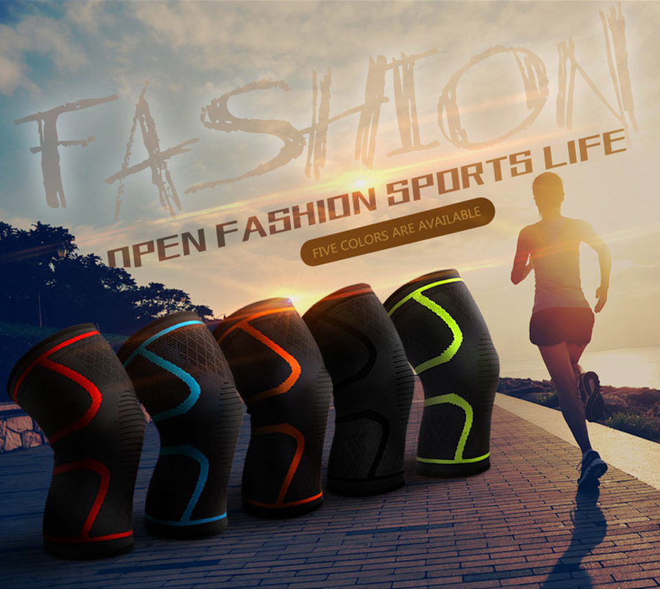 Genouillère de maintien en nylon avec compression pour sports divers, 1 pièce, protection pour le genou, accessoire élastique pour fitness, activités physiques, course à pied, cyclisme, basketball, vo