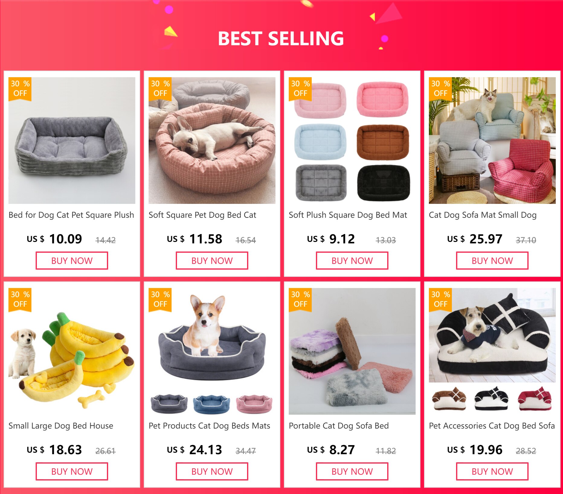 Lit en peluche carré pour animal de compagnie, niche pour chien, chat, moyen et petit, coussin de canapé, maison, fournitures pour animaux de compagnie