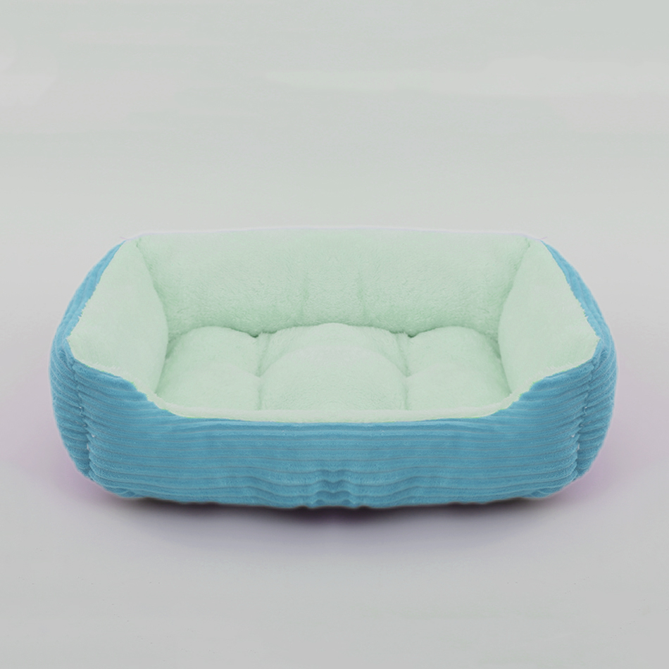 Lit en peluche carré pour animal de compagnie, niche pour chien, chat, moyen et petit, coussin de canapé, maison, fournitures pour animaux de compagnie