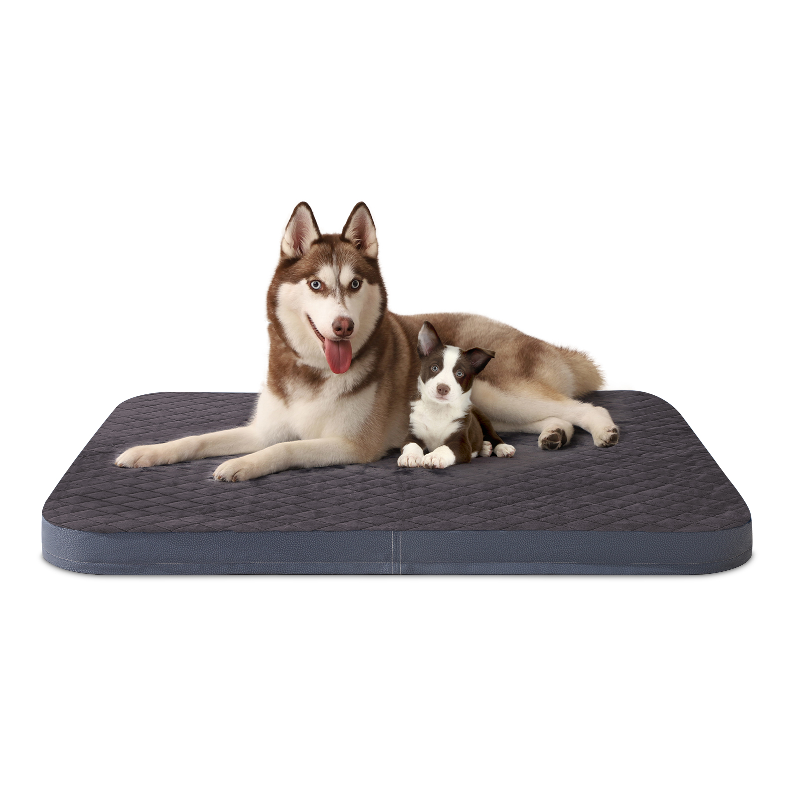Grand lit pour chien orthopédique anti-dérapant grand matelas pour animaux de compagnie tapis de chenil pour chien avec housse lavable