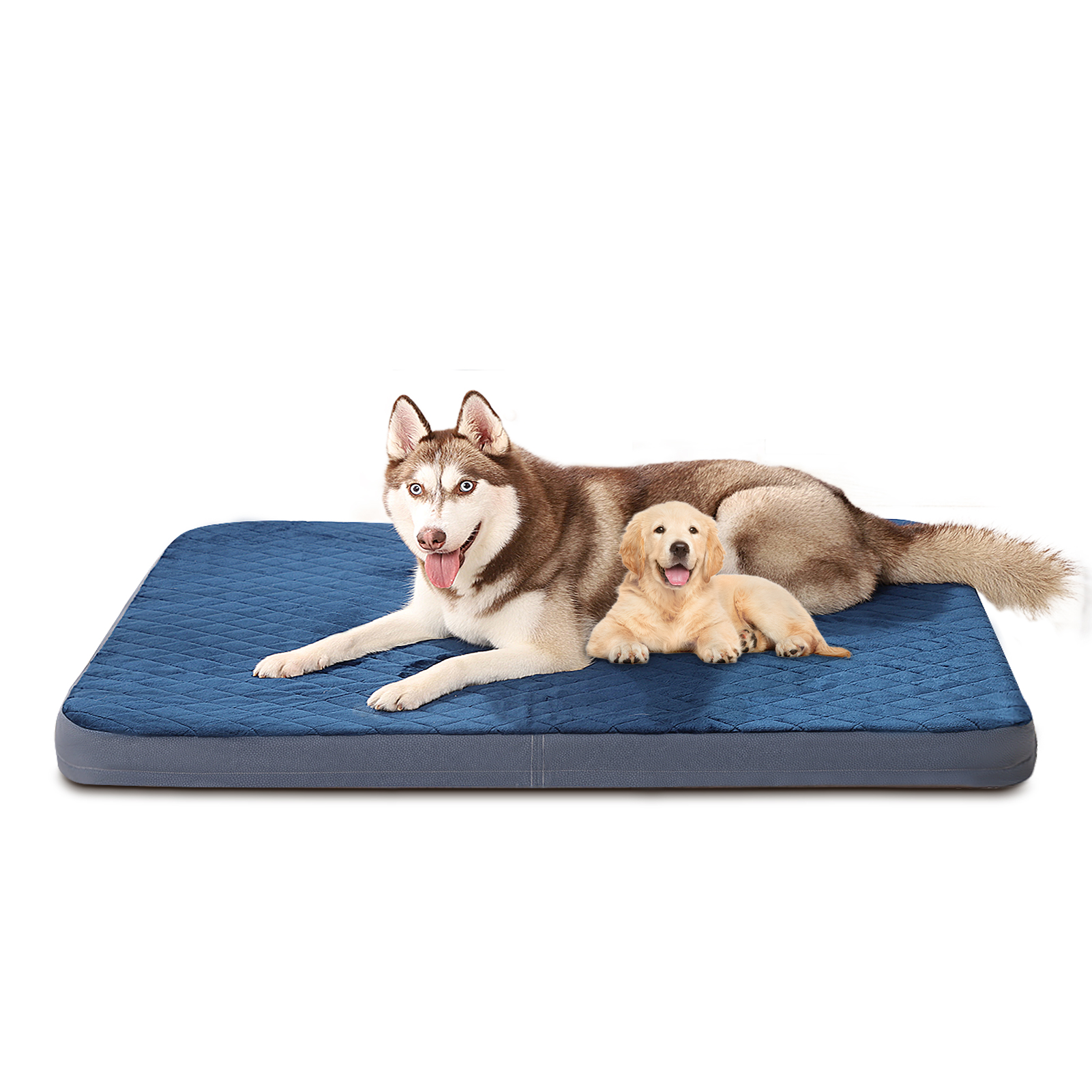 Grand lit pour chien orthopédique anti-dérapant grand matelas pour animaux de compagnie tapis de chenil pour chien avec housse lavable