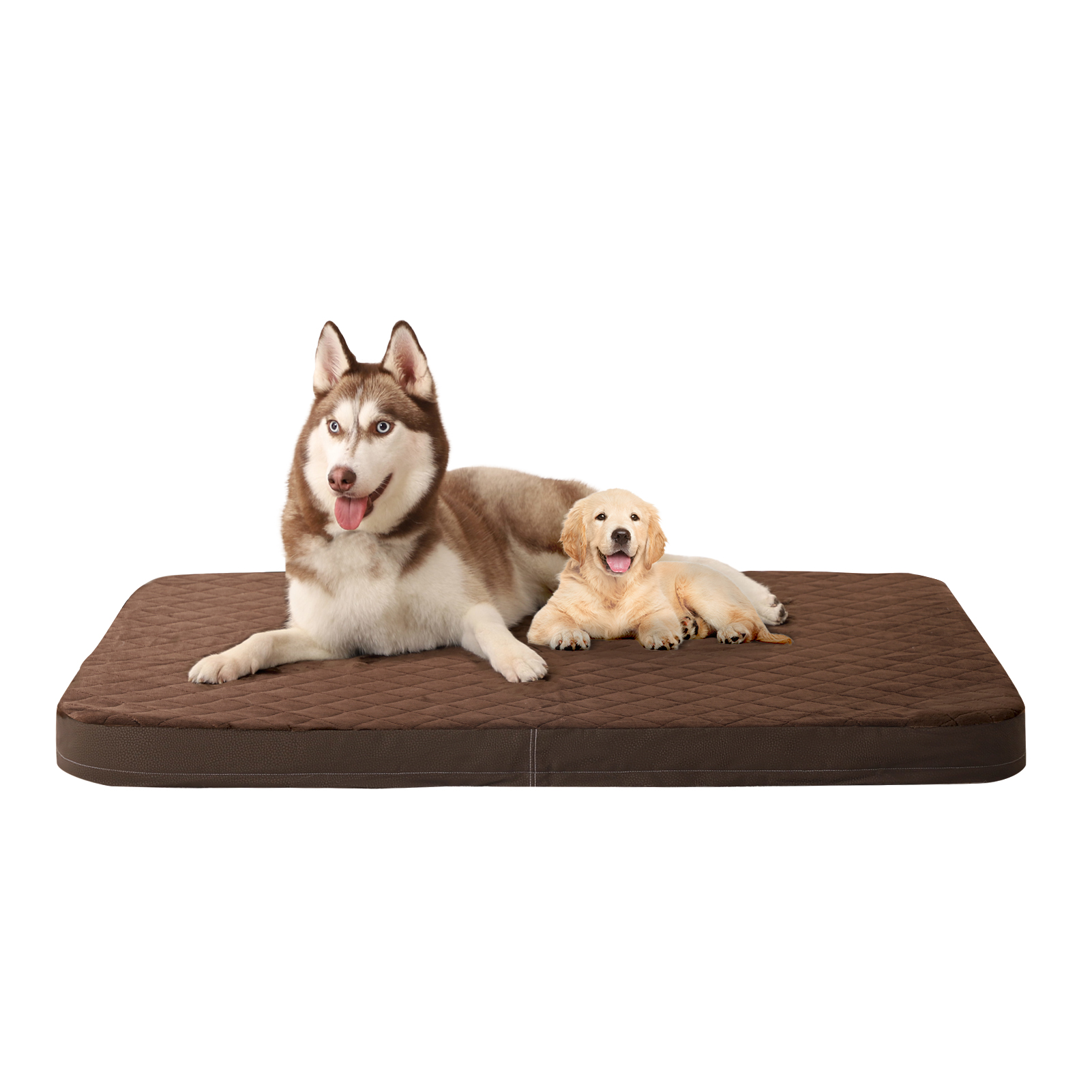 Grand lit pour chien orthopédique anti-dérapant grand matelas pour animaux de compagnie tapis de chenil pour chien avec housse lavable