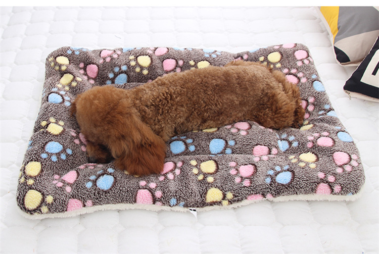 Tapis de couchage chaud pour animaux de compagnie, couverture polaire douce pour animaux de compagnie, litière pour chat, joli matelas, coussin pour petits et grands chiens