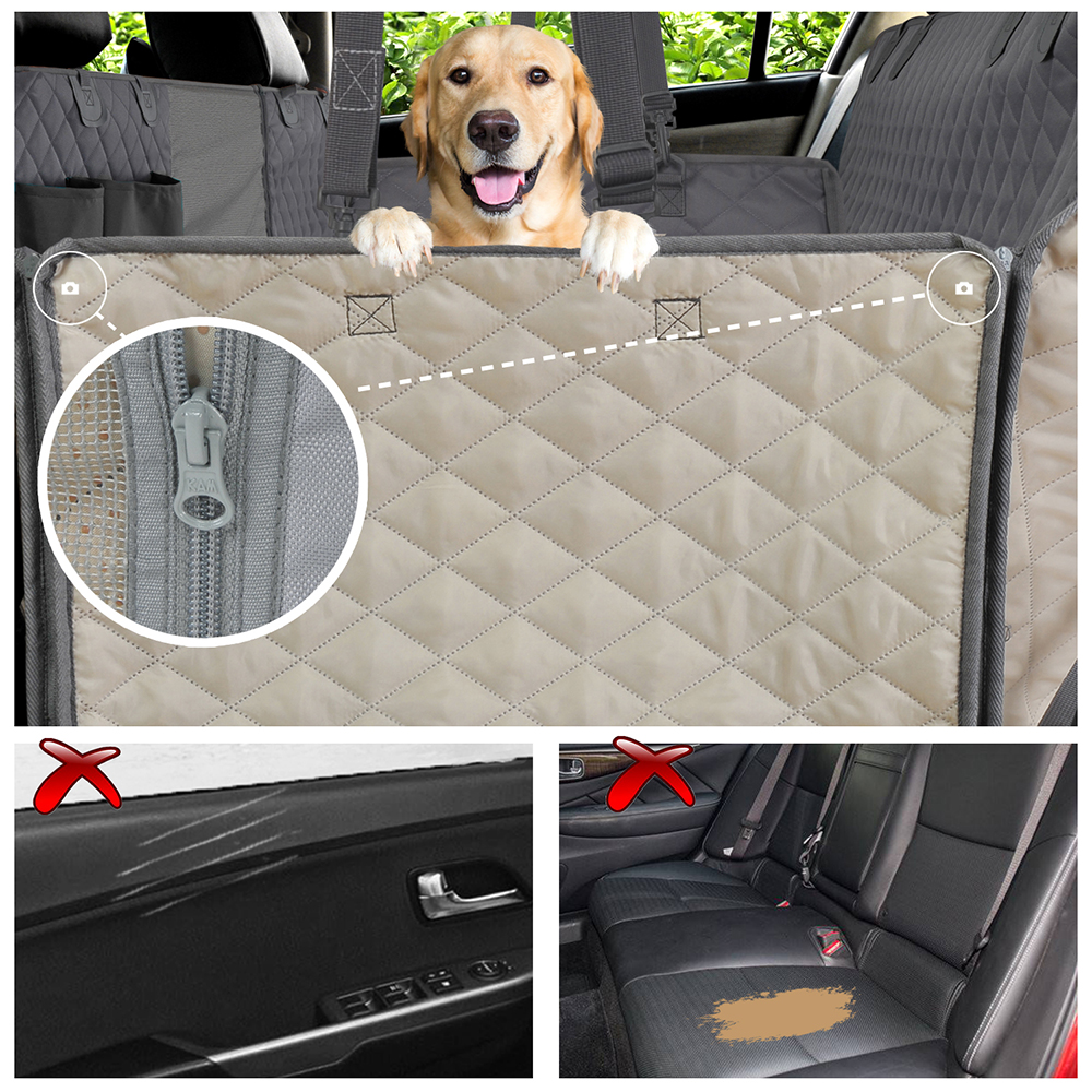 PETRAVEL housse de siège de voiture pour chien, imperméable, pour voyage, transport d'animaux, hamac, tapis de protection pour siège arrière de voiture, transport de sécurité pour chiens PETRAVEL housse de siège de voiture pour chien, imperméable, pour voyage, transport d'animaux, hamac, tapis de protection pour siège arrière de voiture, transport de sécurité pour chiens