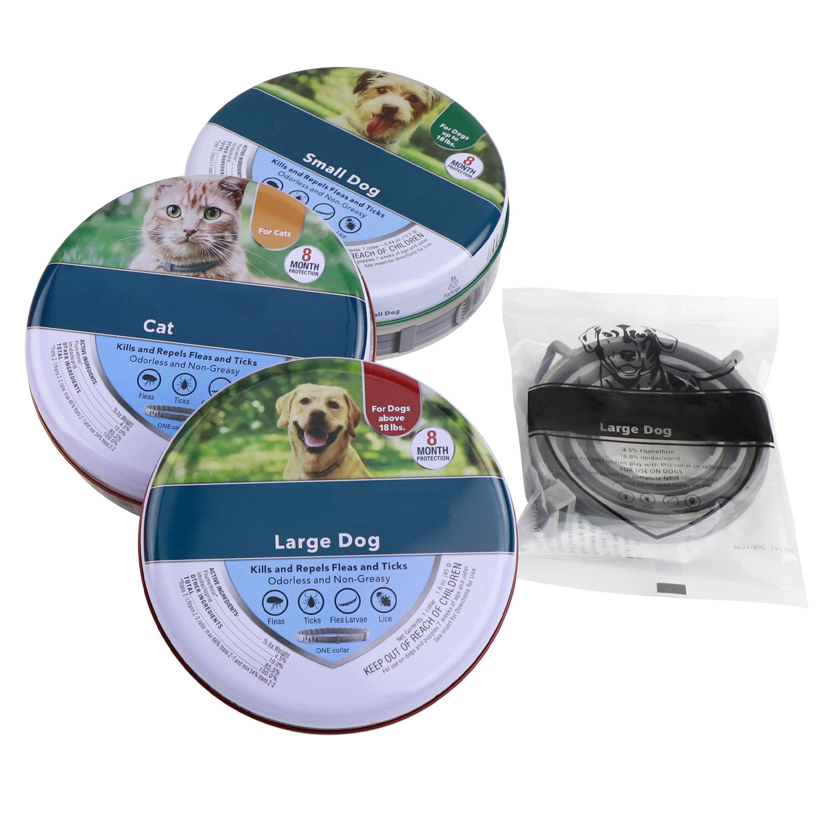 Collier insectifuge Chien Puces Prévention Anti Tiques Parasites Collier pour les Grands Petits Chiens Chat Anti Puces et Tiques Collier Fournitures Pour Animaux de compagnie
