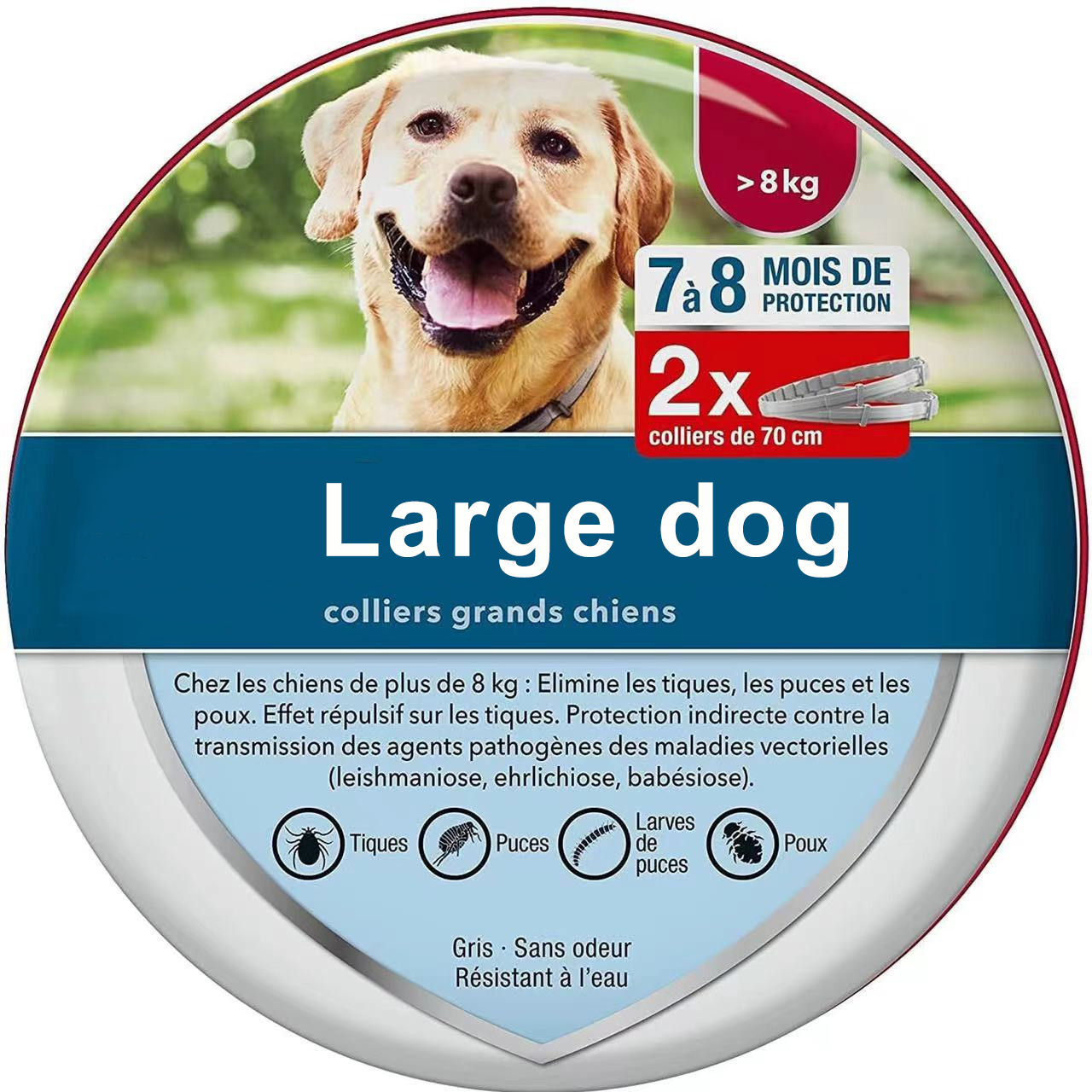 Collier anti-puces pour chiens et chats