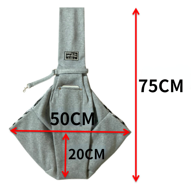 Sac à bandoulière en coton pour animaux