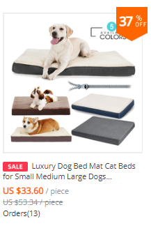 Tapis de lit en peluche pour chien