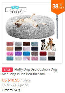 Tapis de lit en peluche pour chien