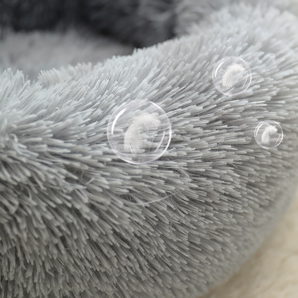 Lit en peluche pour animaux de compagnie VIP, grand, petit, pour chat, tapis rond en peluche, canapé, produits de livraison directe, lit apaisant pour chien, donuts