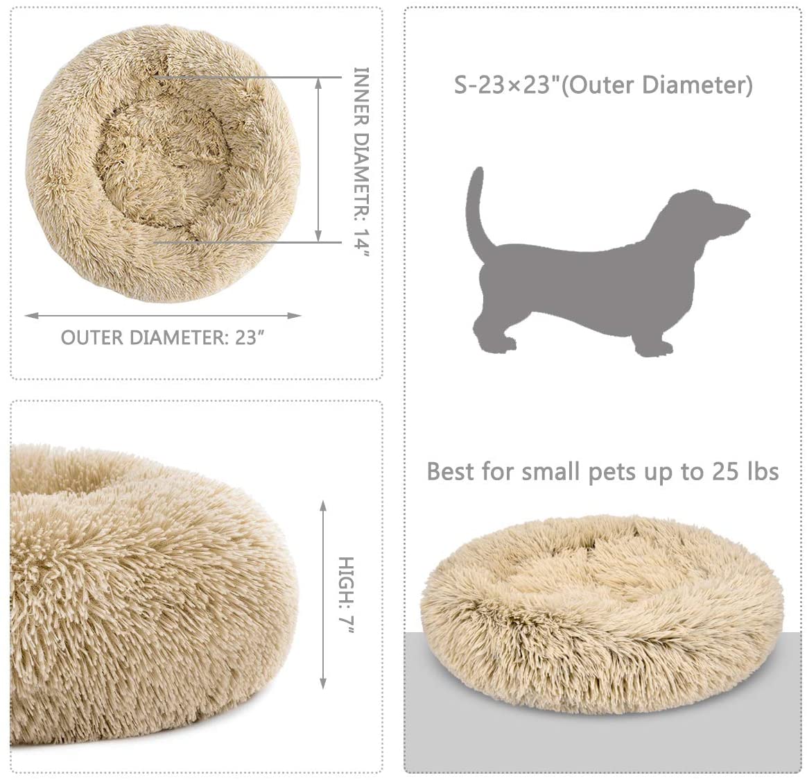 Coussin peluche pour animaux de compagnie