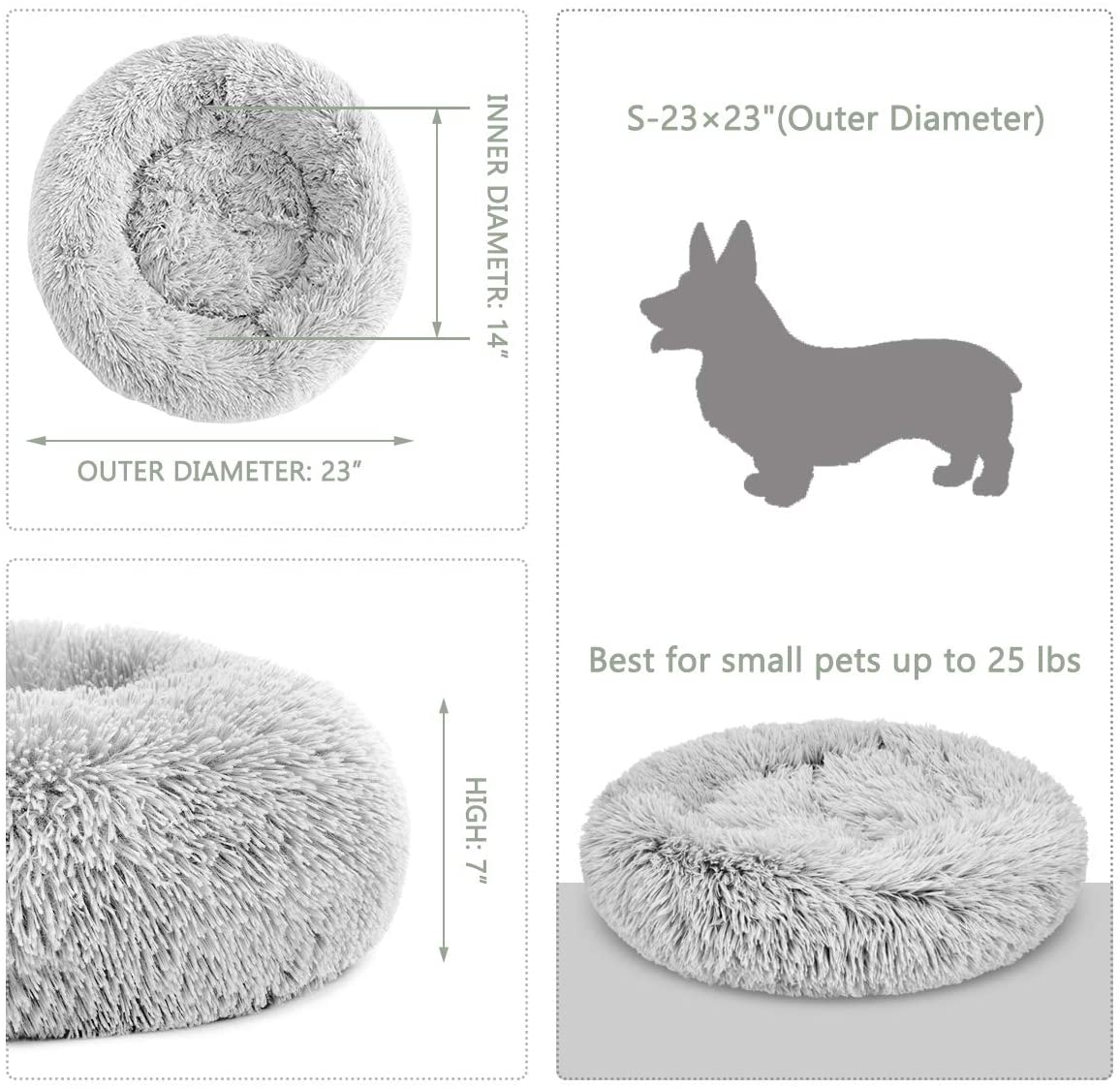 Coussin peluche pour animaux de compagnie